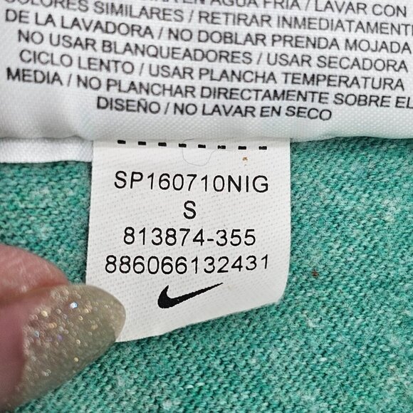 Nike Shorts Women's Small, Green, Lightweight Lounge, Cotton Blend - Picture 12 of 15